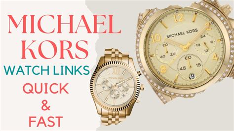 how to take links out of a michael kors watch|michael kors watch extra links.